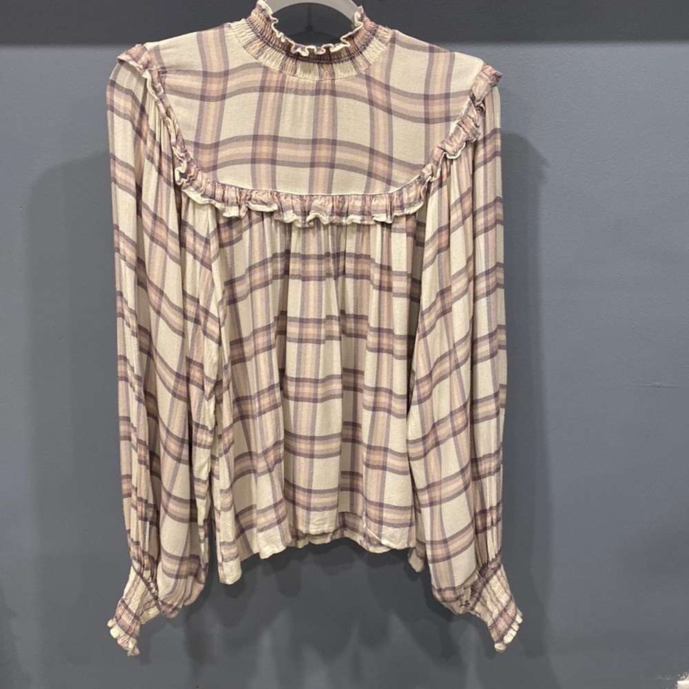 Free People Blouse With Ruffle Details